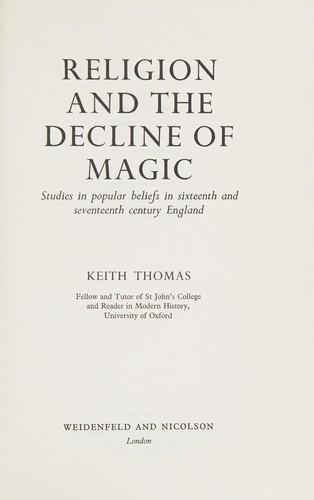Cover of Religion and the Decline of Magic